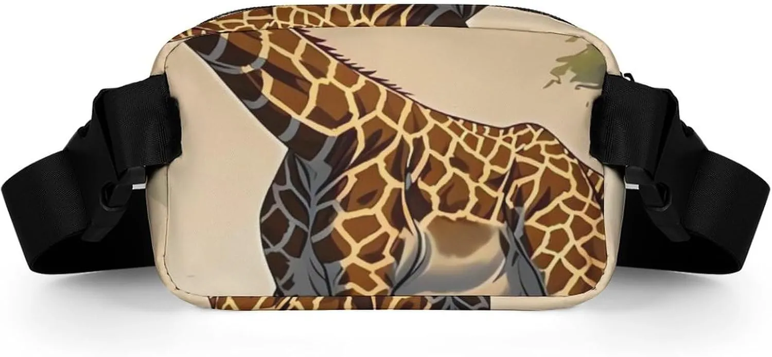 Giraffe Print Fanny Packs for Women Men Fashion Portable Waist Pack Adjustable Belt Bum Bag Hip Bags for Travel, 20x13cm, style