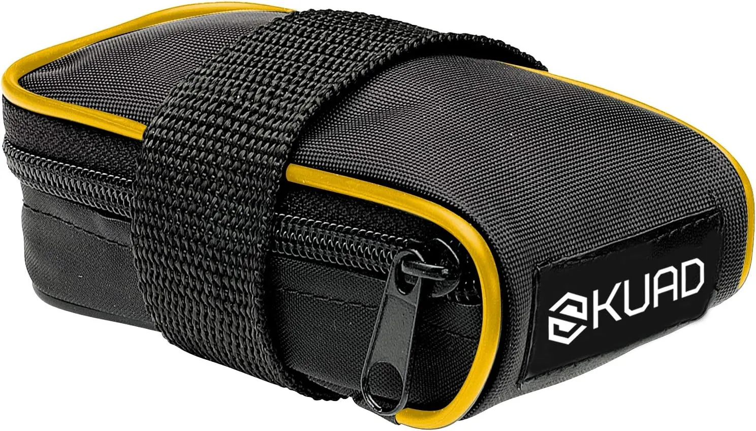 GIST Compact Bicycle Saddle Bag with Strap - Black/Yellow