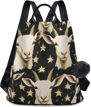 Goats Stars Backpack for Women Anti Theft Large Fashion Travel Shoulder Bag Purse Rucksack Lightweight