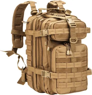 Greencity Small Tactical Backpack Assault Pack Rucksack Molle Bag (Coyote)