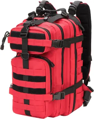 Greencity Small Tactical Backpack Assault Pack Rucksack Molle Bag (Red