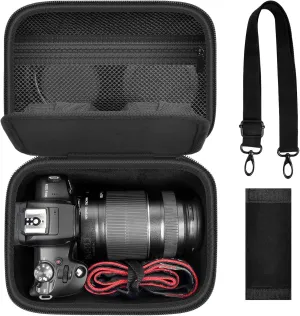 GWCASE Case Compatible for Canon EOS R100 R50 Mirrorless Camera with Lenses Kit, Travel Storage Cameras Crossbody Bag for Video Camera Digital, SD Card, Battery, Charging Cable & Adapter (Box Only)