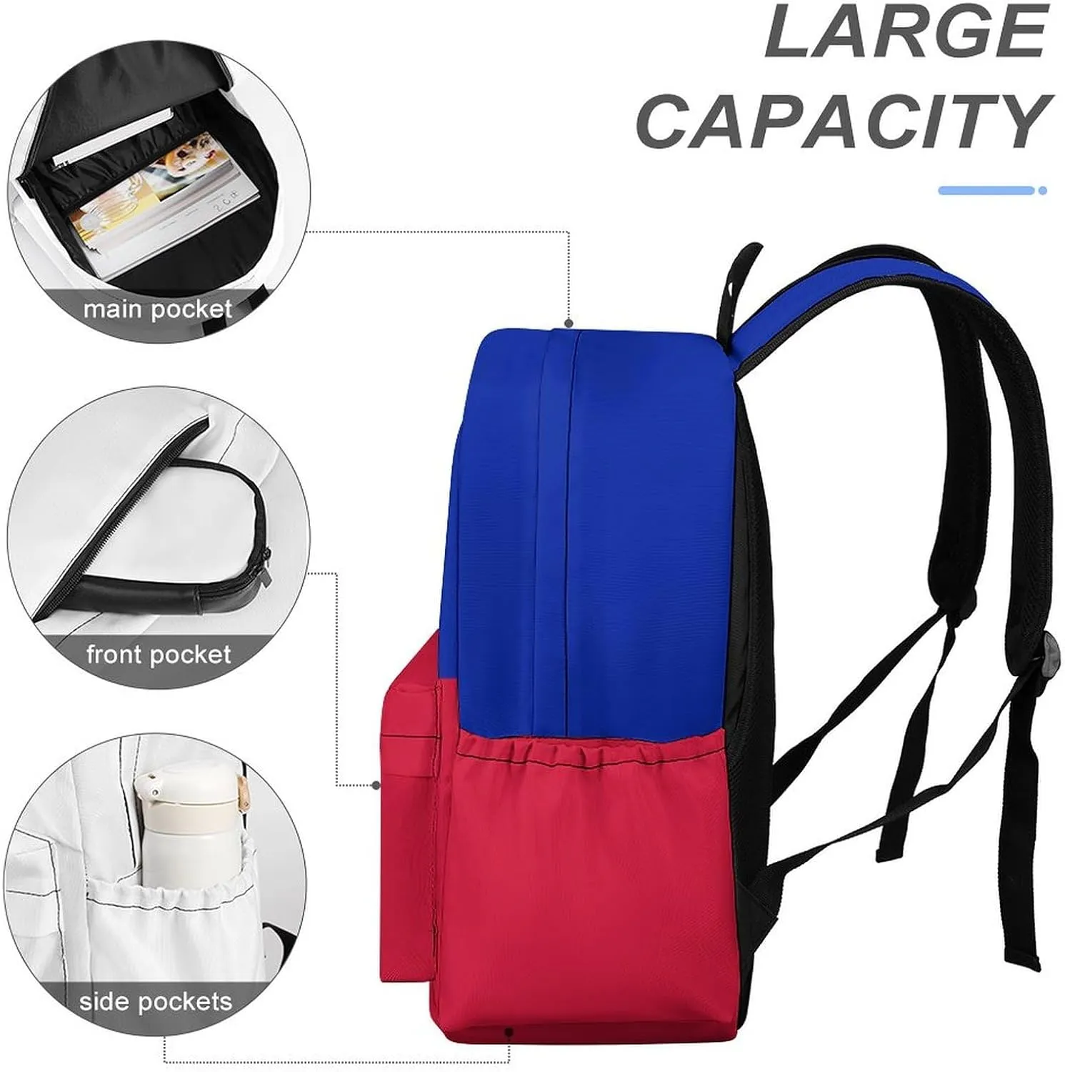 Haiti Haitian Flag Backpacks Multiple Pockets Rucksack Travel Bag Lightweight Laptop Bags Travel Hiking Camping for Men Women 2025