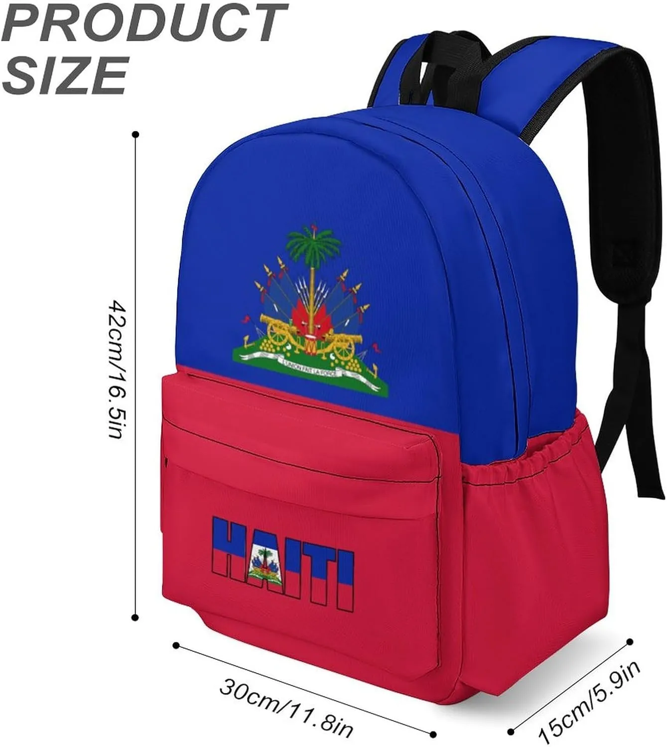 Haiti Haitian Flag Backpacks Multiple Pockets Rucksack Travel Bag Lightweight Laptop Bags Travel Hiking Camping for Men Women 2025