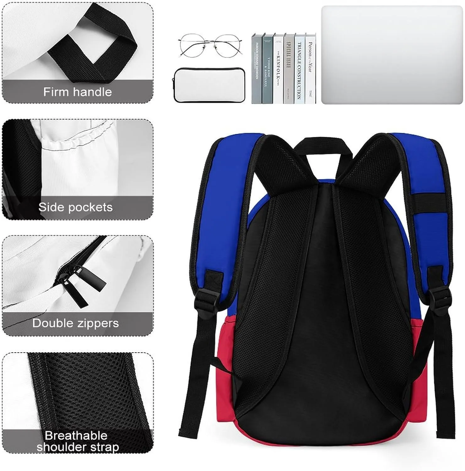 Haiti Haitian Flag Backpacks Multiple Pockets Rucksack Travel Bag Lightweight Laptop Bags Travel Hiking Camping for Men Women 2025