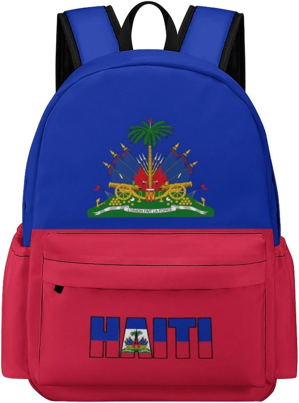 Haiti Haitian Flag Backpacks Multiple Pockets Rucksack Travel Bag Lightweight Laptop Bags Travel Hiking Camping for Men Women 2025
