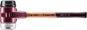 Halder Simplex 7.7 lb. Soft-Face Mallet with Black Rubber and Aluminum Inserts, Cast Iron Housing and Wood Handle