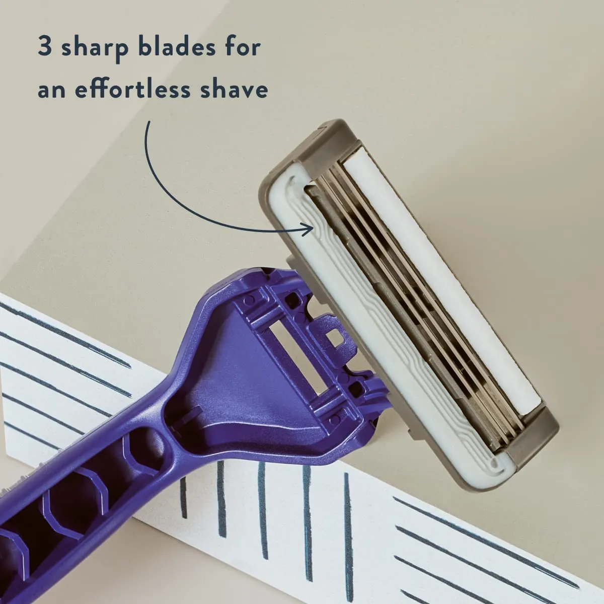 Harry's Men's Disposable Razors, 3-Blade Razors with Lubricating Strip and Pivoting Head, 10 count Midnigt Blue