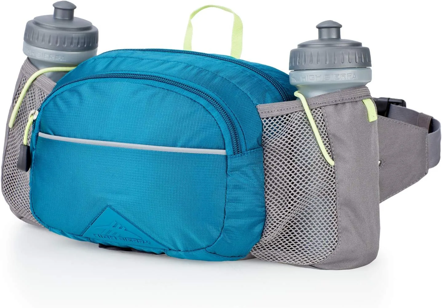 High Sierra HydraHike Waist Pack, Lightweight Running, For Men, Women, and Kids, Lagoon/Slate/Zest, 3L with Bottles