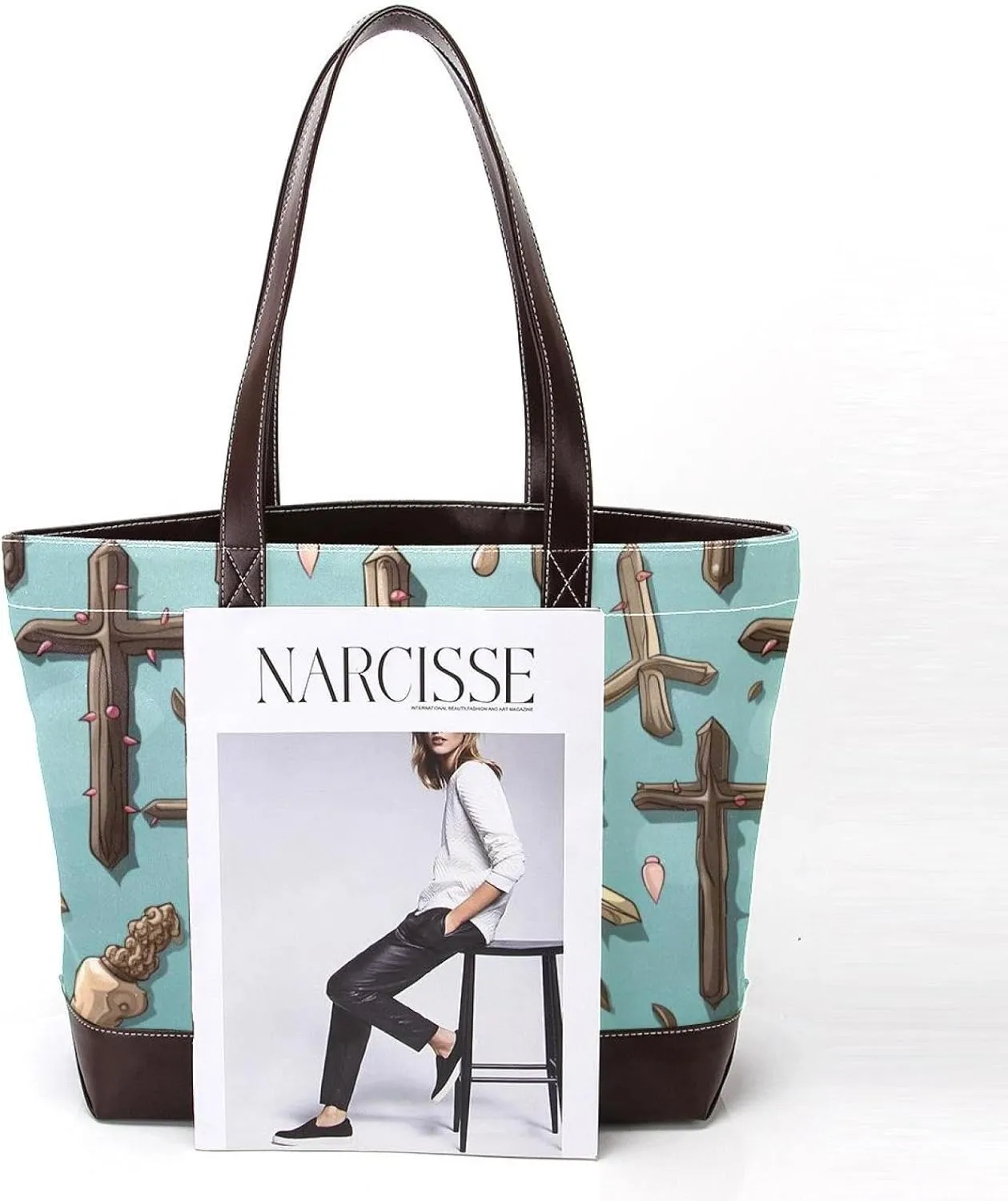 Holy Easter Cross-1024 Tote Bags Durable Leather Canvas Purses and Handbags for Women Top Handle Shoulder Satchel Hobo Bags
