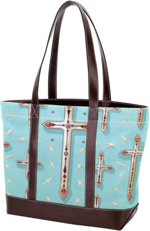 Holy Easter Cross-1024 Tote Bags Durable Leather Canvas Purses and Handbags for Women Top Handle Shoulder Satchel Hobo Bags