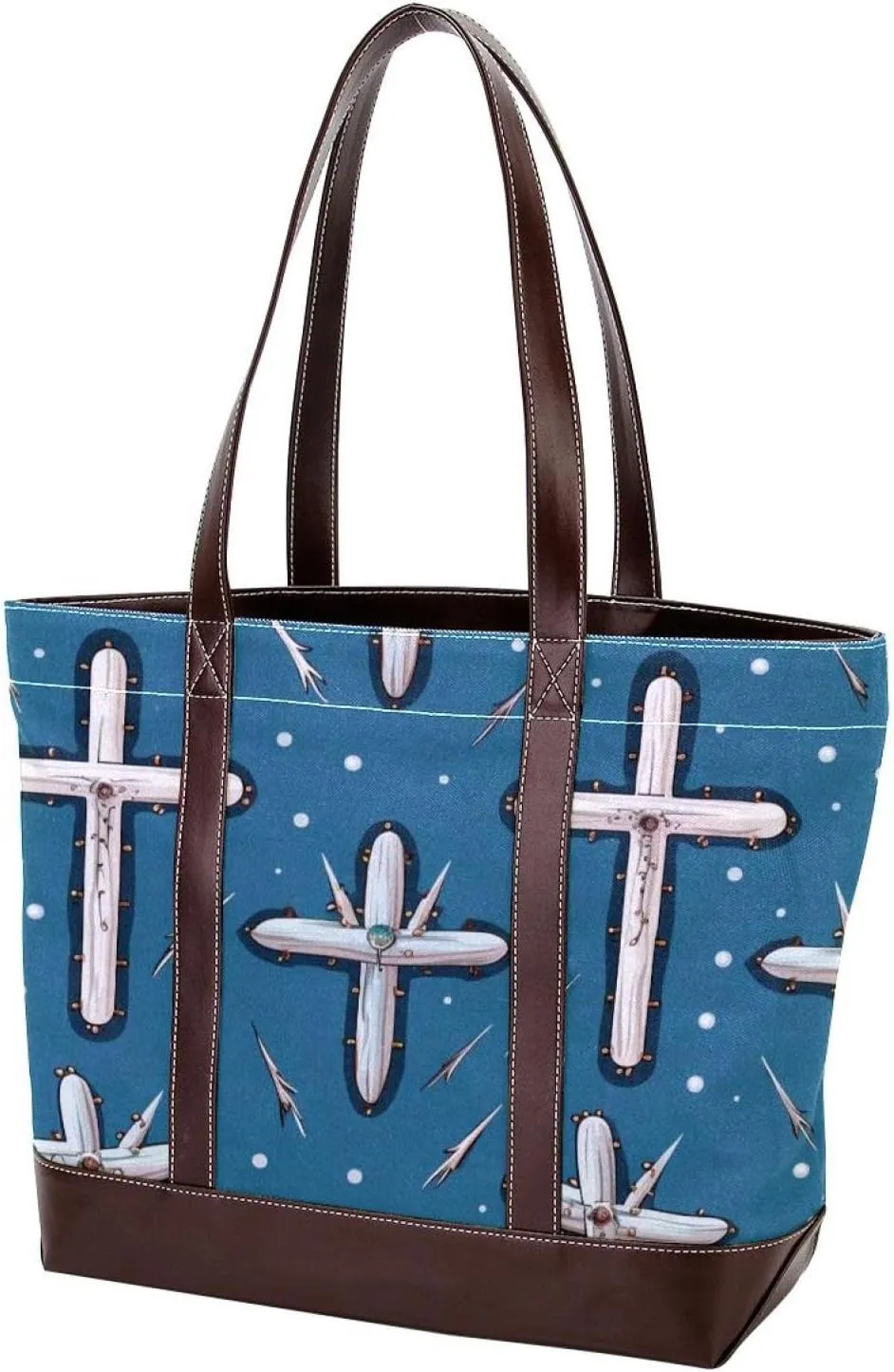 Holy Easter Cross-1024 Tote Bags Durable Leather Canvas Purses and Handbags for Women Top Handle Shoulder Satchel Hobo Bags