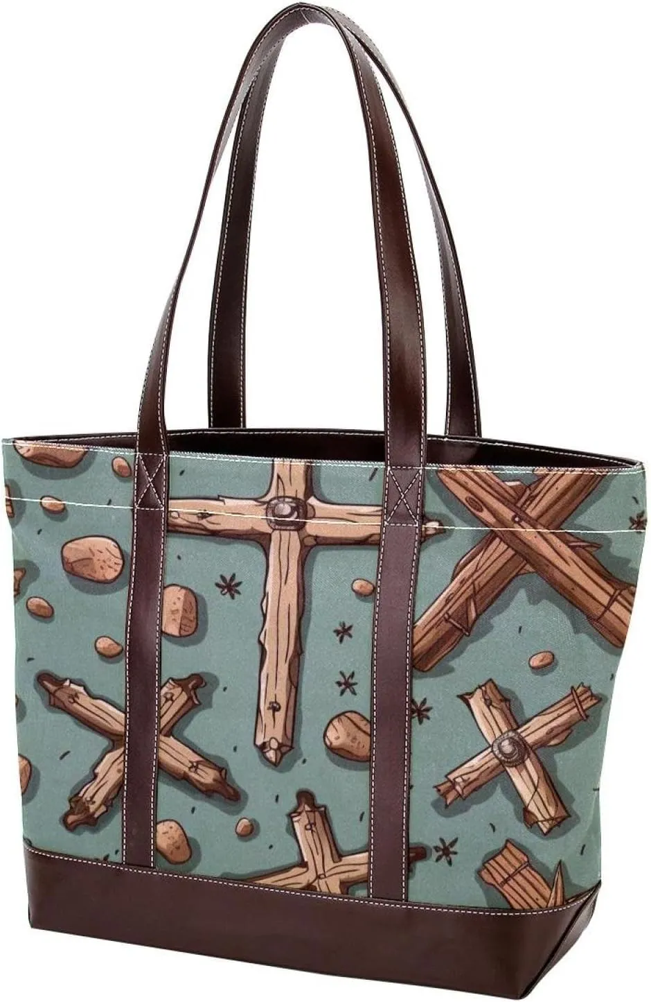 Holy Easter Cross-1024 Tote Bags Durable Leather Canvas Purses and Handbags for Women Top Handle Shoulder Satchel Hobo Bags