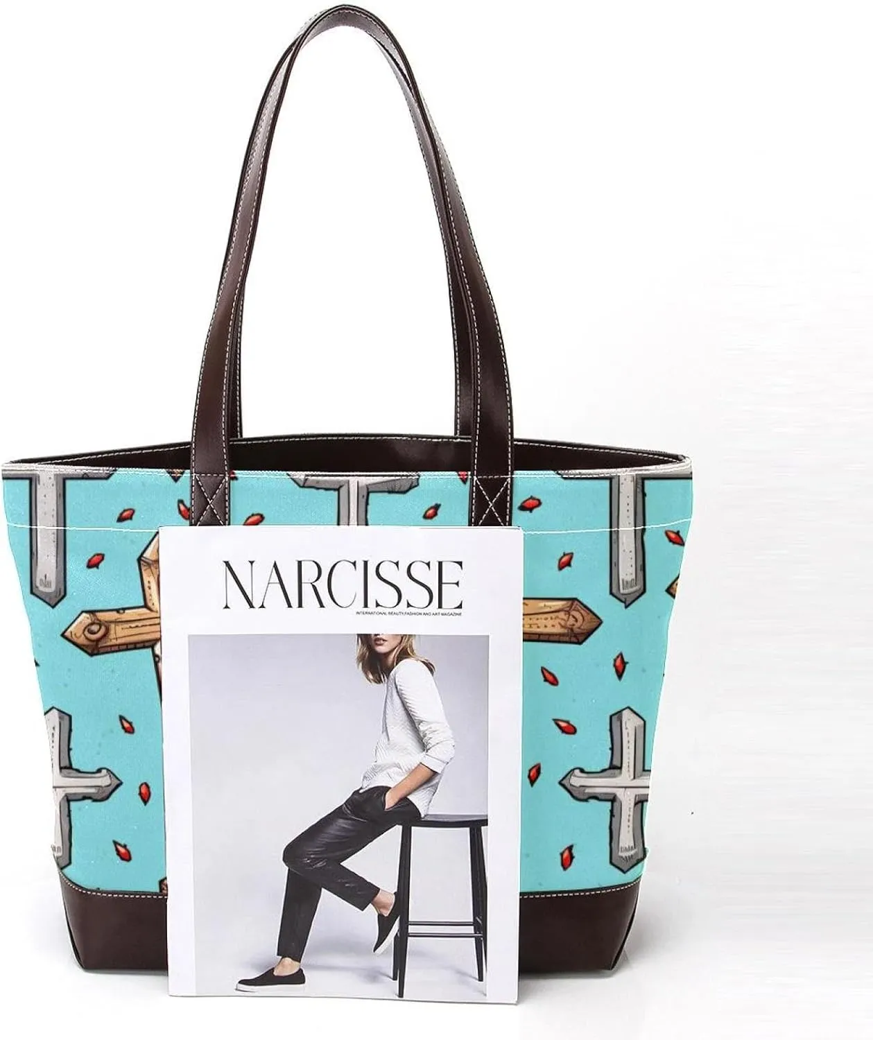 Holy Easter Cross-1057 Tote Bags Durable Leather Canvas Purses and Handbags for Women Top Handle Shoulder Satchel Hobo Bags