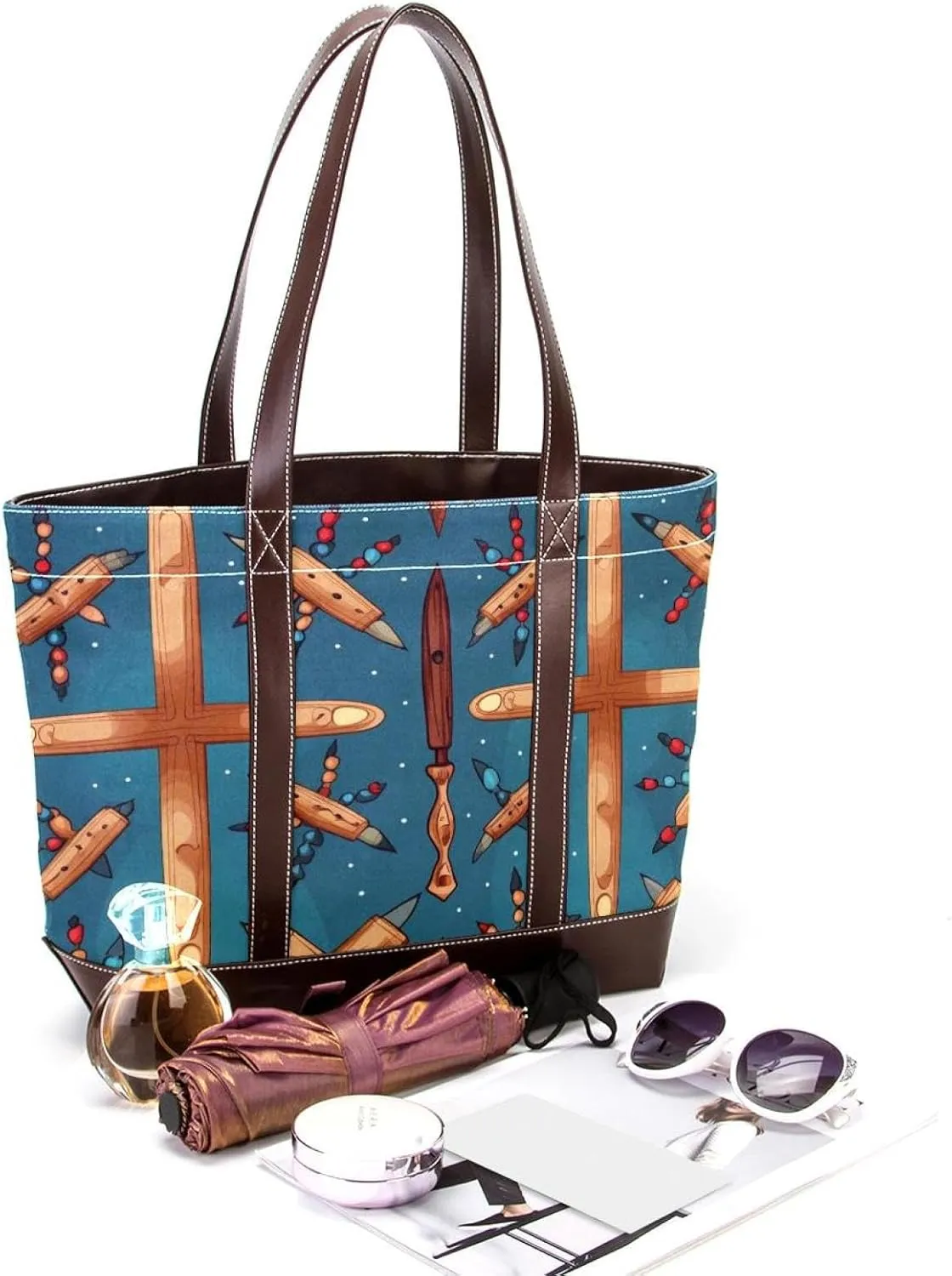 Holy Easter Cross-1057 Tote Bags Durable Leather Canvas Purses and Handbags for Women Top Handle Shoulder Satchel Hobo Bags