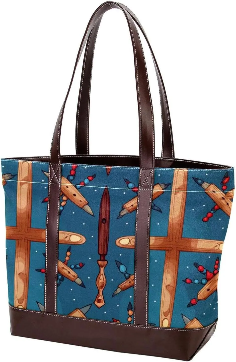 Holy Easter Cross-1057 Tote Bags Durable Leather Canvas Purses and Handbags for Women Top Handle Shoulder Satchel Hobo Bags