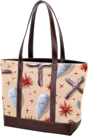 Holy Easter Cross-1090 Tote Bags Durable Leather Canvas Purses and Handbags for Women Top Handle Shoulder Satchel Hobo Bags