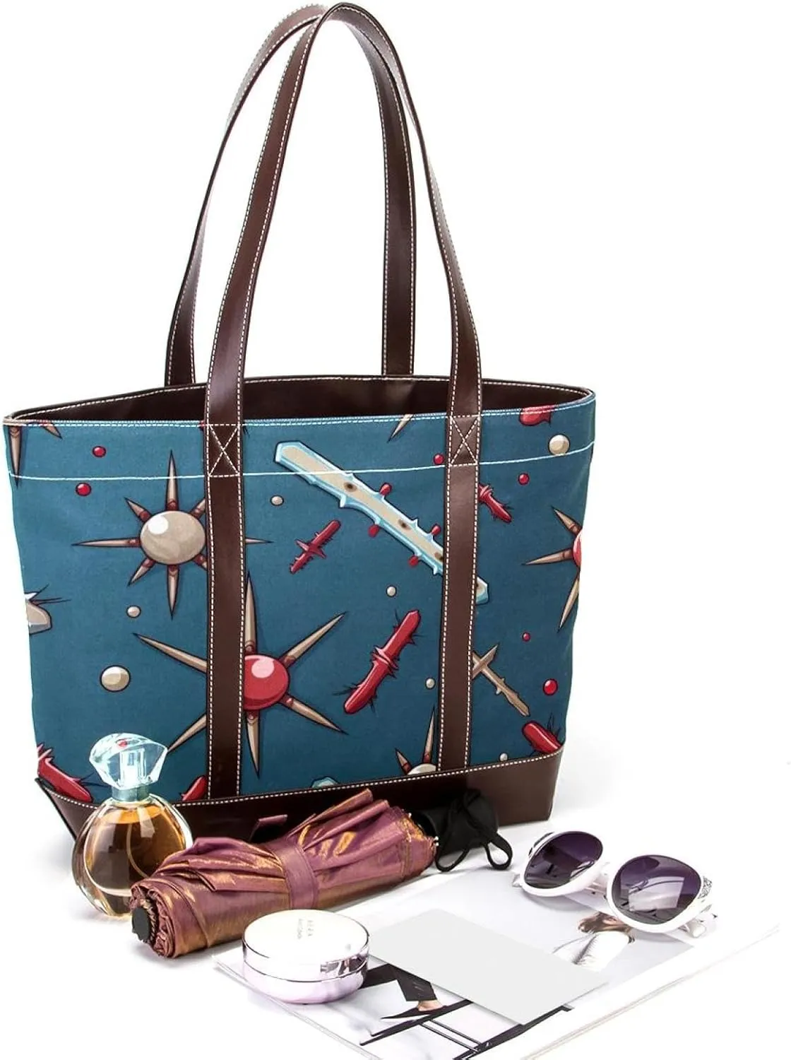 Holy Easter Cross-1123 Tote Bags Durable Leather Canvas Purses and Handbags for Women Top Handle Shoulder Satchel Hobo Bags