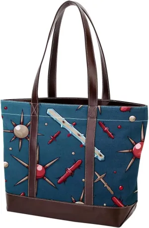 Holy Easter Cross-1123 Tote Bags Durable Leather Canvas Purses and Handbags for Women Top Handle Shoulder Satchel Hobo Bags