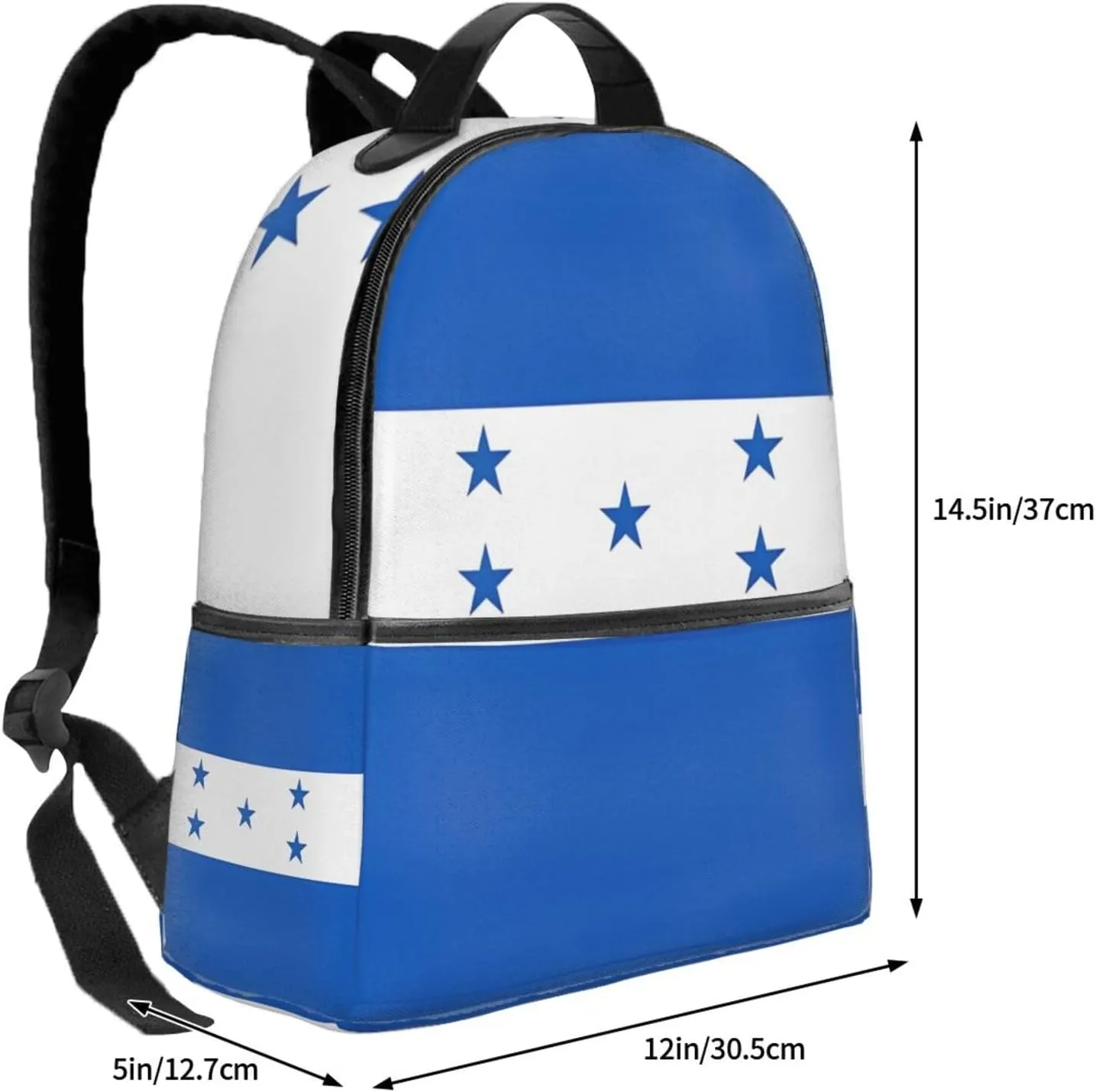 Honduran Flag Casual Backpacks Laptop Backpack Carry-on Daypack Sports Travel Rucksack Lightweight Working Bag for Outdoor Hiking Cycling Walking