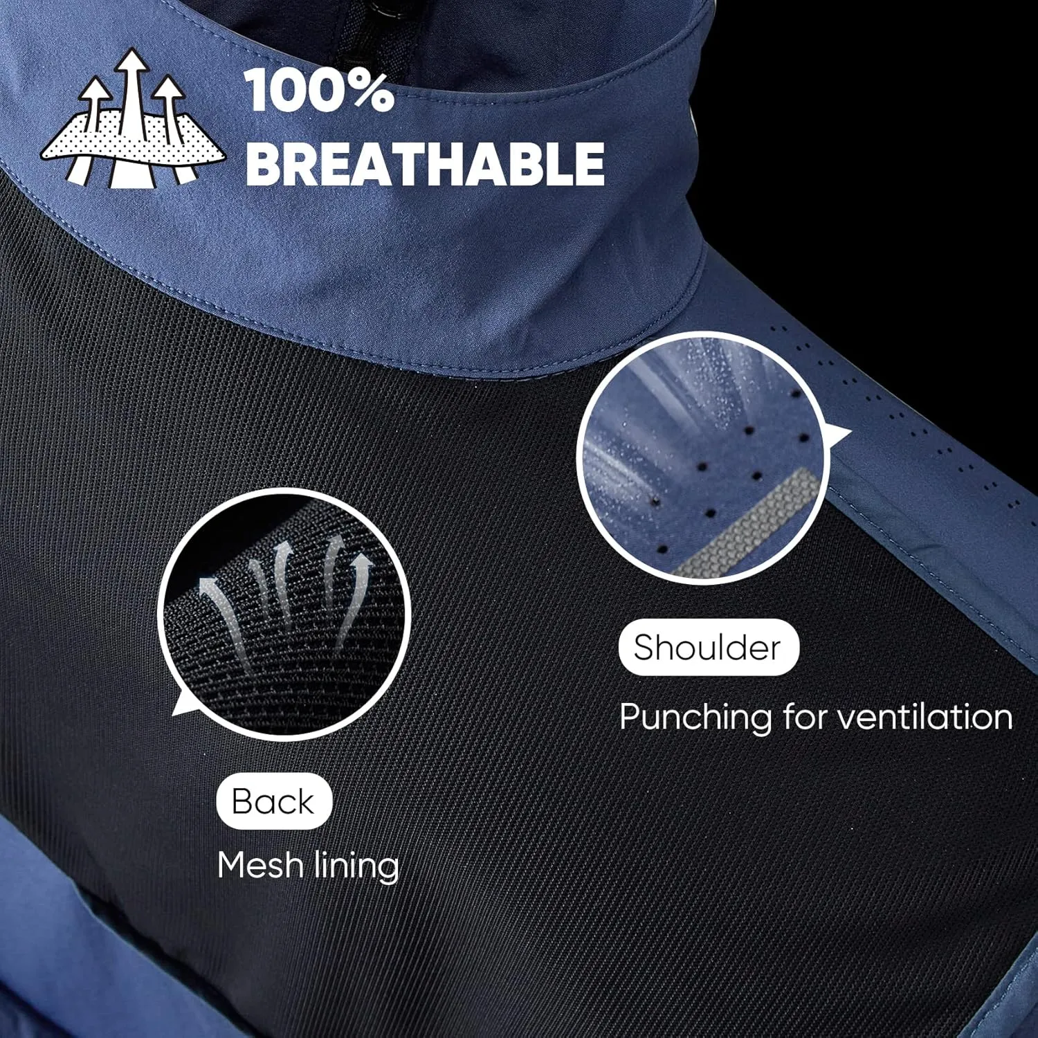 HOTSUIT Cycling Rain Jacket for Men Breathable Running Jacket Waterproof Biking Windbreaker