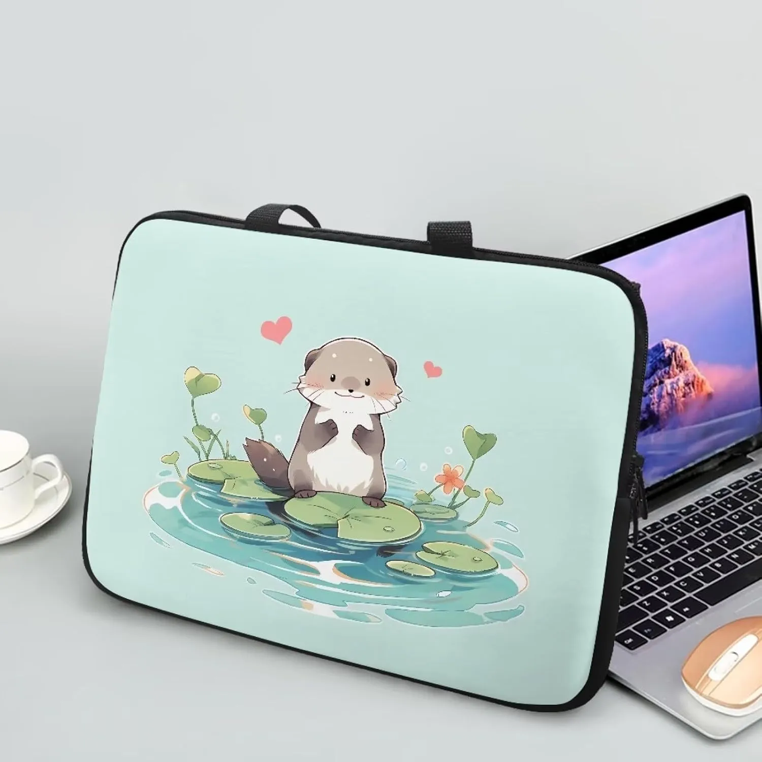 HUGS IDEA Laptop Sleeve with Handle Briefcase Shockproof Protective Case Computer Bag Handbags
