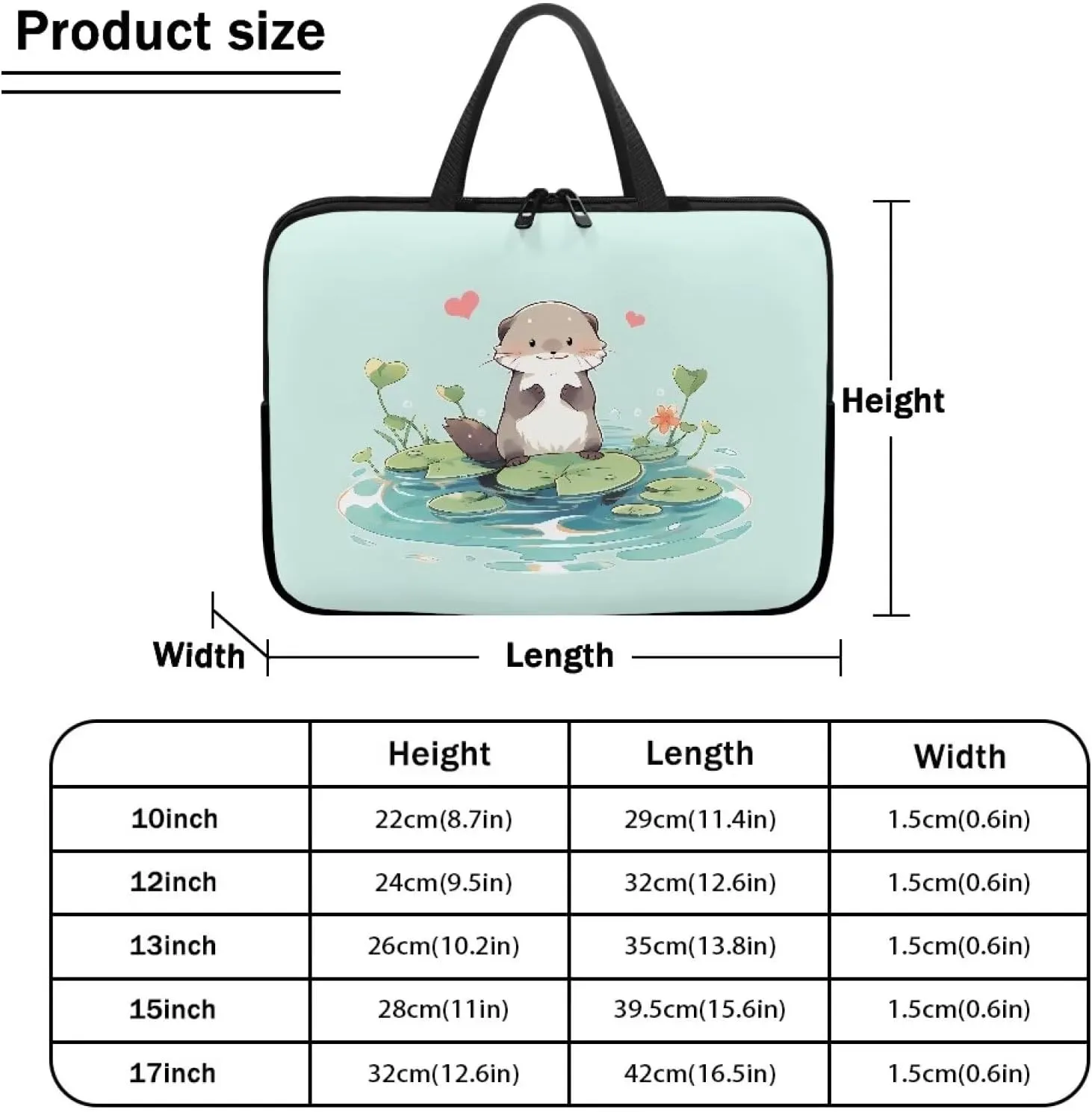 HUGS IDEA Laptop Sleeve with Handle Briefcase Shockproof Protective Case Computer Bag Handbags