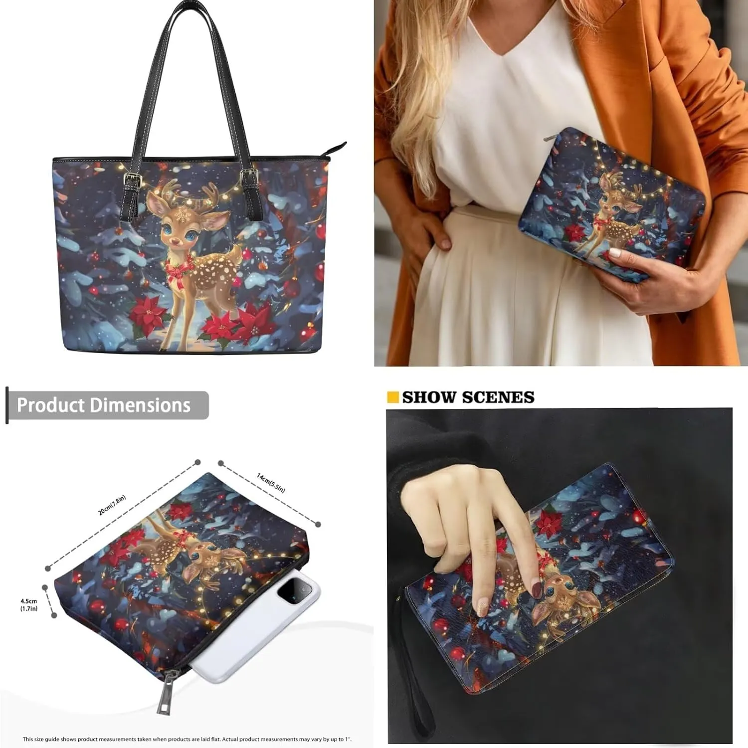 HUGS IDEA Women Soft Leather Totes Shoulder Bag Purses and Handbags with Top Handle Zipper Closure