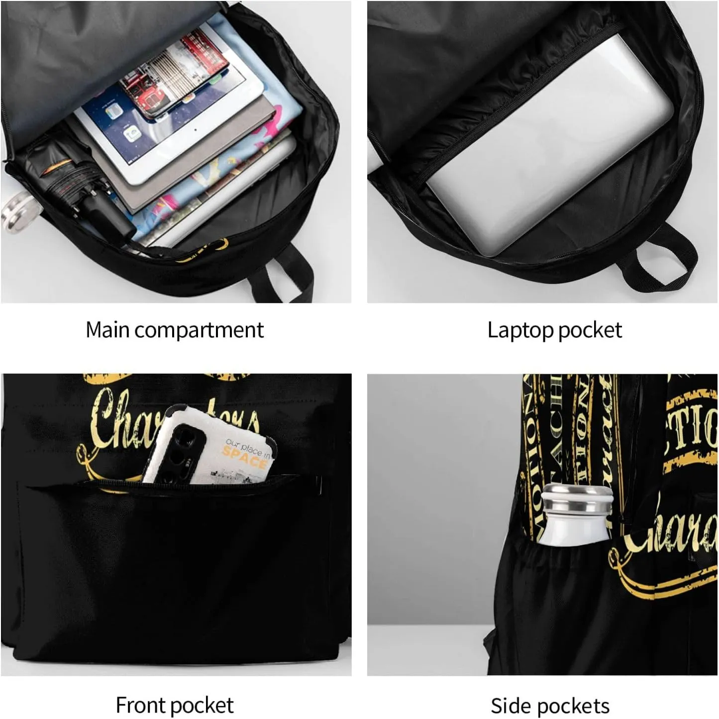 I Am Too Emotionally Attached To Fictional Characters Laptop Backpack Shoulder Bag Laptop Pack Travel Backpacks Commuter Back Pack Casual Daypack Bags With Side Pockets
