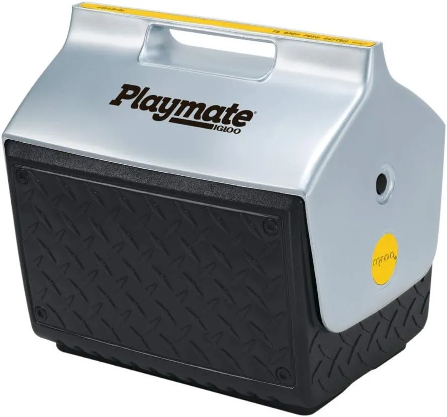 Igloo Playmate 13-Inch Black Ice Chest, Molded-In Handle, Tent-Shaped Lid with Side Button Release