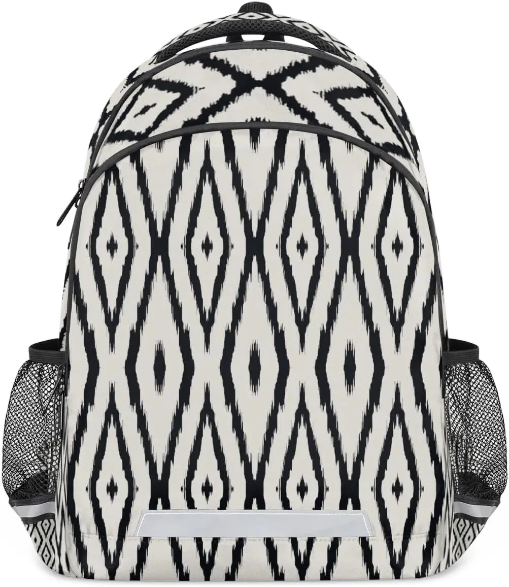 Illusory Geometrics Laptop Backpack Lightweight College Backpack with Reflective Strip for Men Women Adult Casual Travel Hiking Gym Work Daypack
