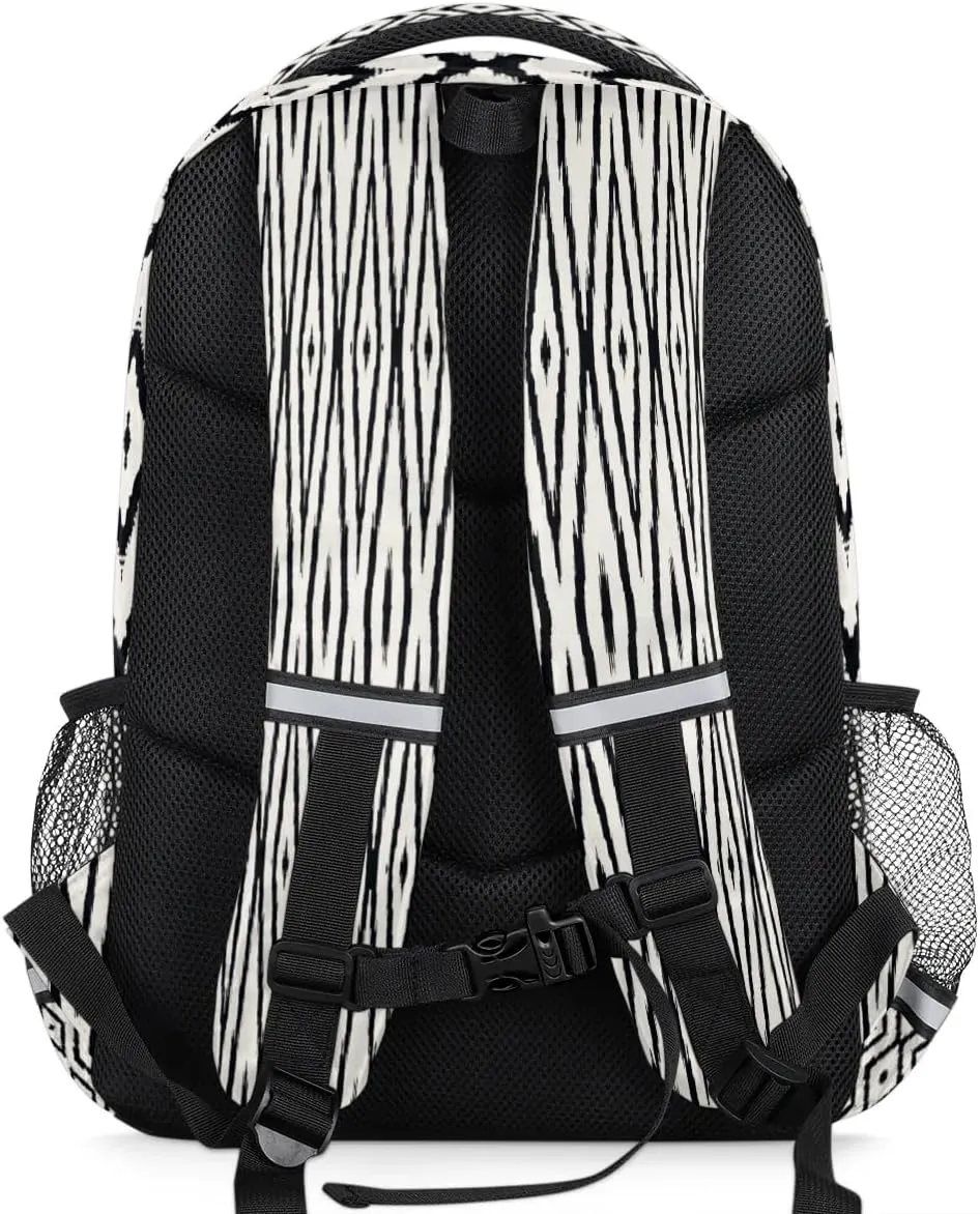 Illusory Geometrics Laptop Backpack Lightweight College Backpack with Reflective Strip for Men Women Adult Casual Travel Hiking Gym Work Daypack