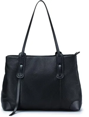 imeetu Genuine Leather Tote Shoulder Handbag Purse for Women, Large Capacity Bag Waterproof Big Tote Shoulder Bag