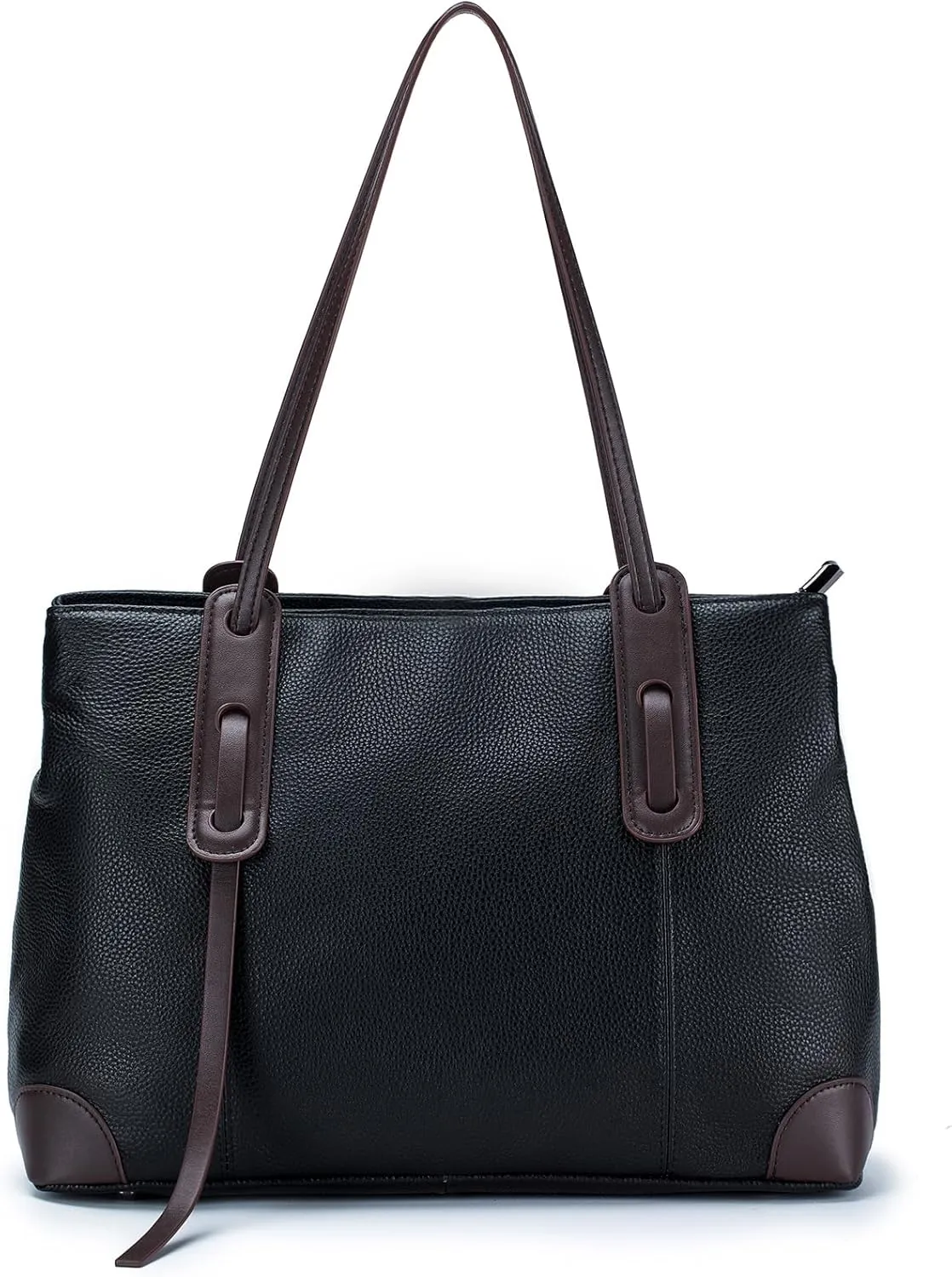 imeetu Genuine Leather Tote Shoulder Handbag Purse for Women, Large Capacity Bag Waterproof Big Tote Shoulder Bag