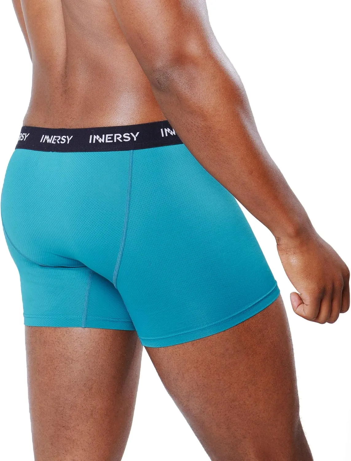 INNERSY Men's Breathable Mesh Boxer Briefs Cooling Moisture Wicking Underwear for Summer 4-Pack