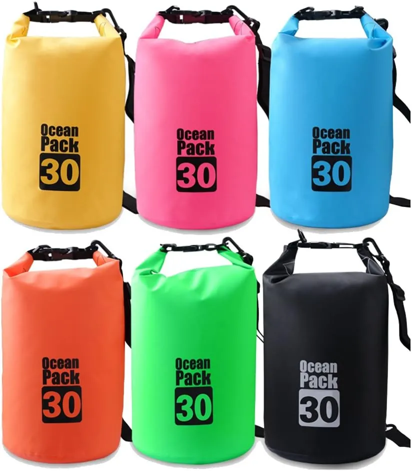 JIAN YA NA Waterproof Dry Bags Roll Top Dry Compression Sack Keeps Gear Dry Bags with Adjustable Strap for Outdoor Kayaking, Beach, Rafting, Boating,Bonus Waterproof Phone Case (Green, 30L)