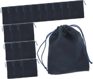 jojofuny 20pcs Plush Drawstring Jewelry Bags Soft Lint Storage Pouches for Treats Wedding Candy and Accessories Portable Easy to Open and Secure