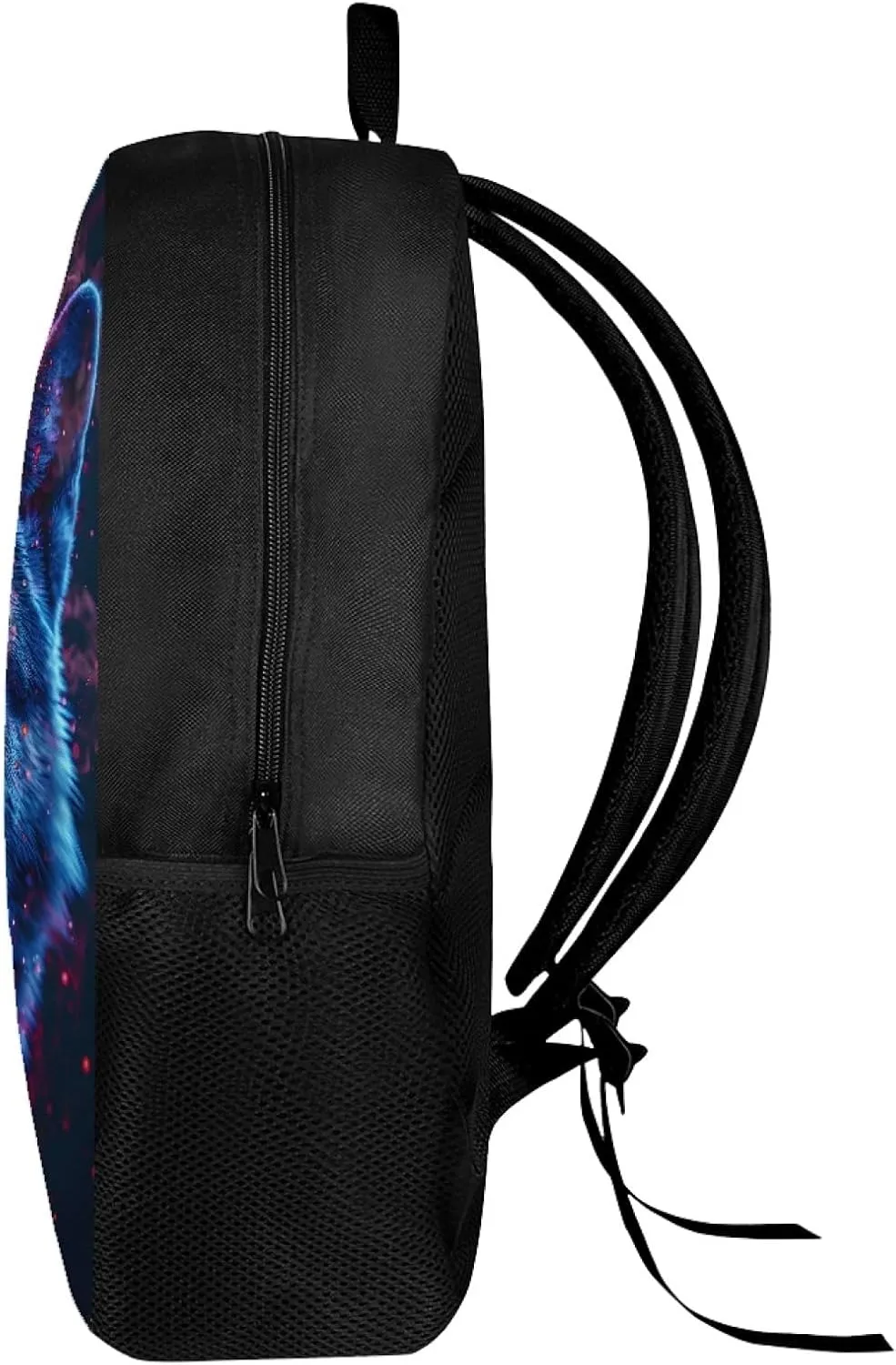 JooMeryer Wolf Backpack for Kids, School Bag Daypack Bag Book Bags Travel Backpack Rucksack Knapsack for Men Boy,Black Blue Wolf Head
