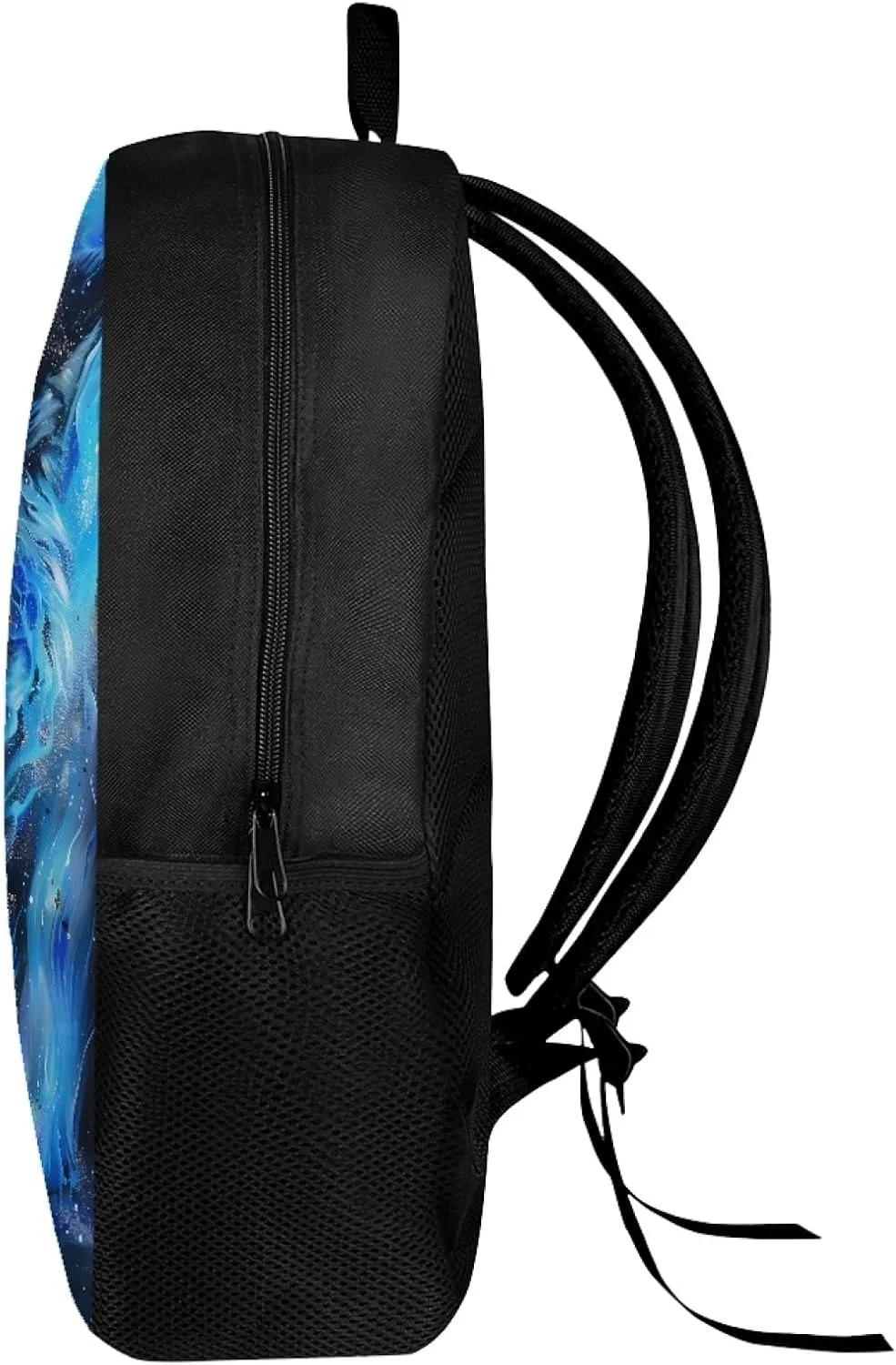 JooMeryer Wolf Backpack for Kids, School Bag Daypack Bag Book Bags Travel Backpack Rucksack Knapsack for Men Boy,Blue Smoke Wolf