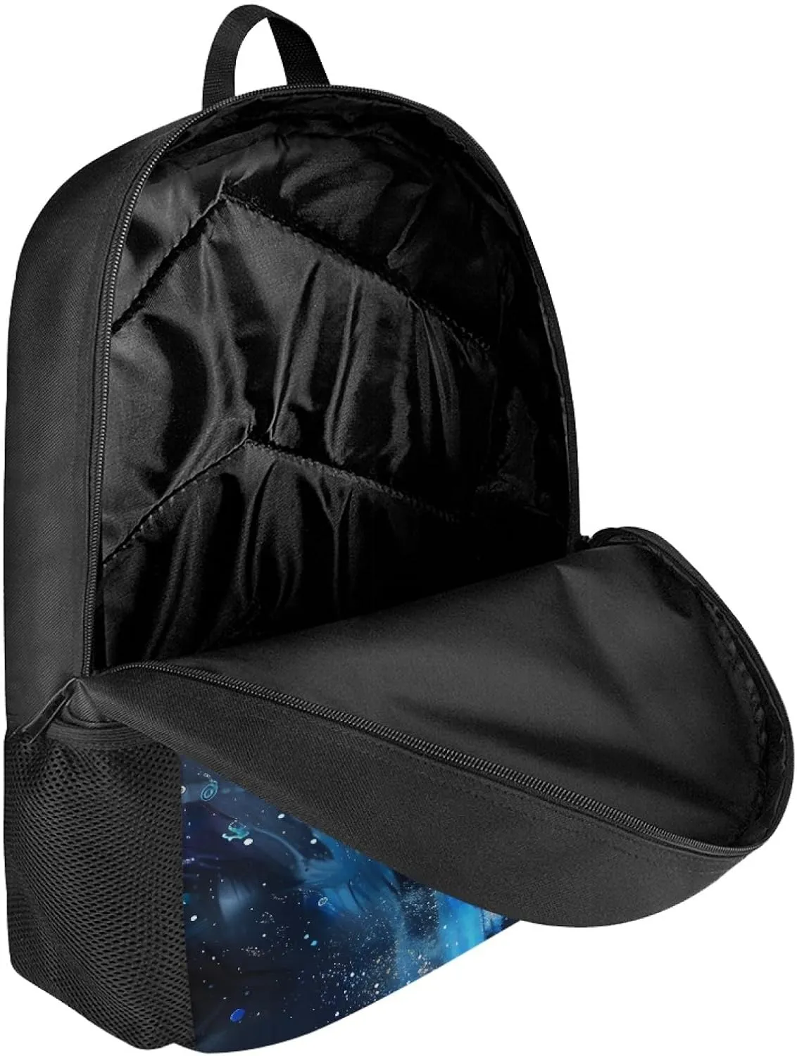 JooMeryer Wolf Backpack for Kids, School Bag Daypack Bag Book Bags Travel Backpack Rucksack Knapsack for Men Boy,Blue Smoke Wolf