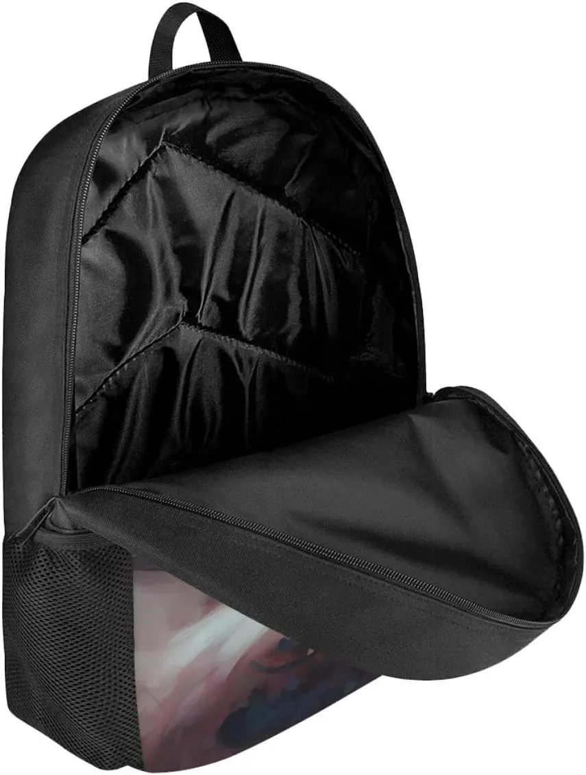 JooMeryer Wolf Backpack for Kids, School Bag Daypack Bag Book Bags Travel Backpack Rucksack Knapsack for Men Boy,Cat Flower