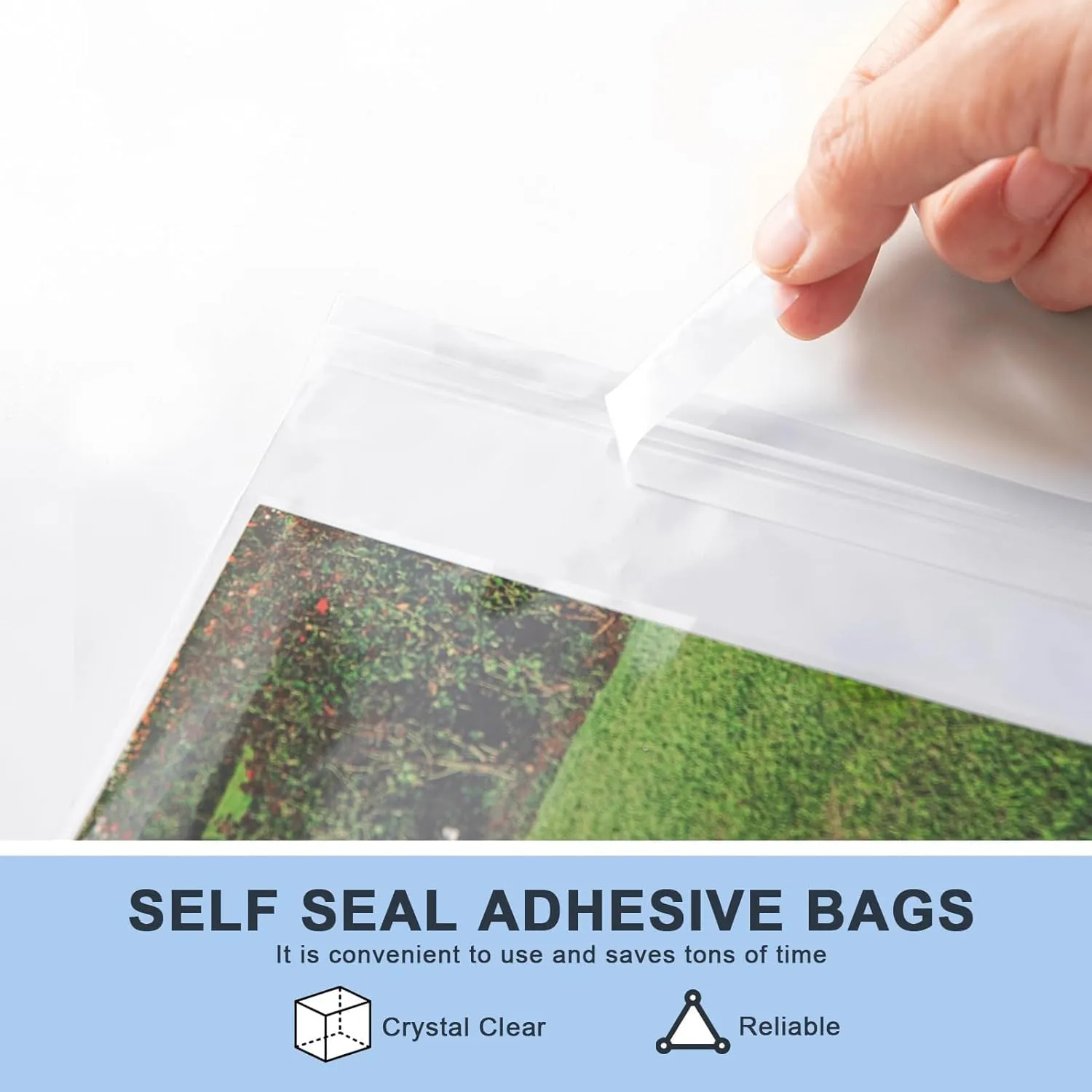 joybest 500 Pcs 10 x 13 Inch Resealable Clear Cellophane Bags Self Sealing Plastic Cello Poly Bags