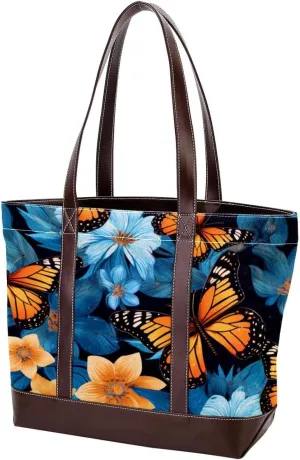 Jungle Colored Butterfly-969 Shoulder Purses for Women Large Soft Washed Leather Purses and Durable Handbags