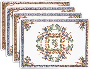 KAF Home Cork Placemats 16 x 12-Inch Set of 4 Chateau (Italian Tile)