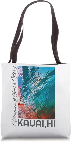 Kauai T Hawaii Wave Photograph Chicken Rooster Coffee Tote Bag