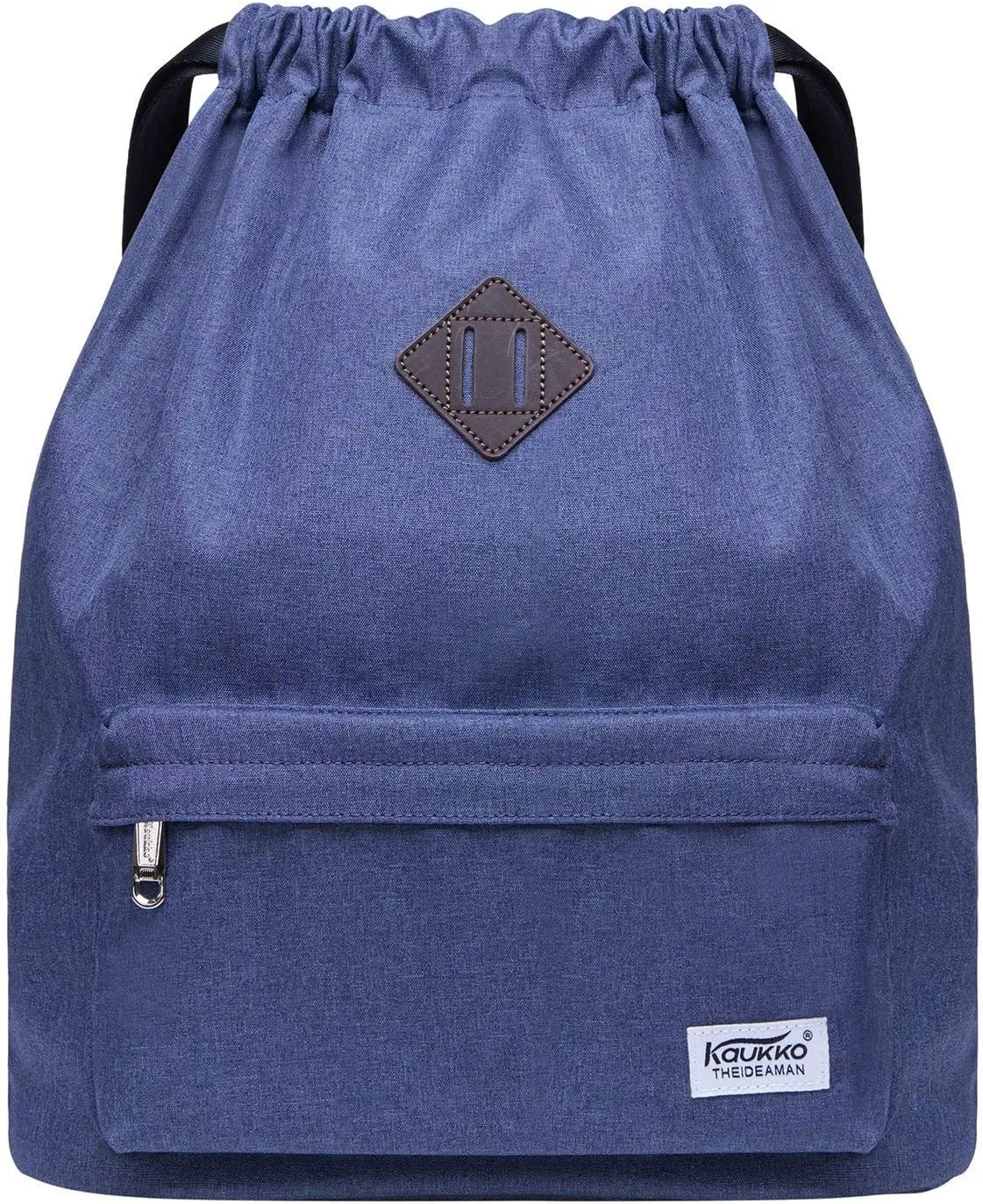 KAUKKO Drawstring Sports Backpack Gym Yoga Bag Shoulder Rucksack for Men and Women(K1031 Blue)