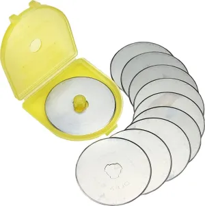 Keencut CIR45 Pack of 10 OLFA Fabric Cutting Blades; 45mm Circular Blades; Compatible with Evolution3 in Optional Fabric Tool Head, Evolution-E2, Javelin Integra, Javelin Series 2 and Sabre Series 2