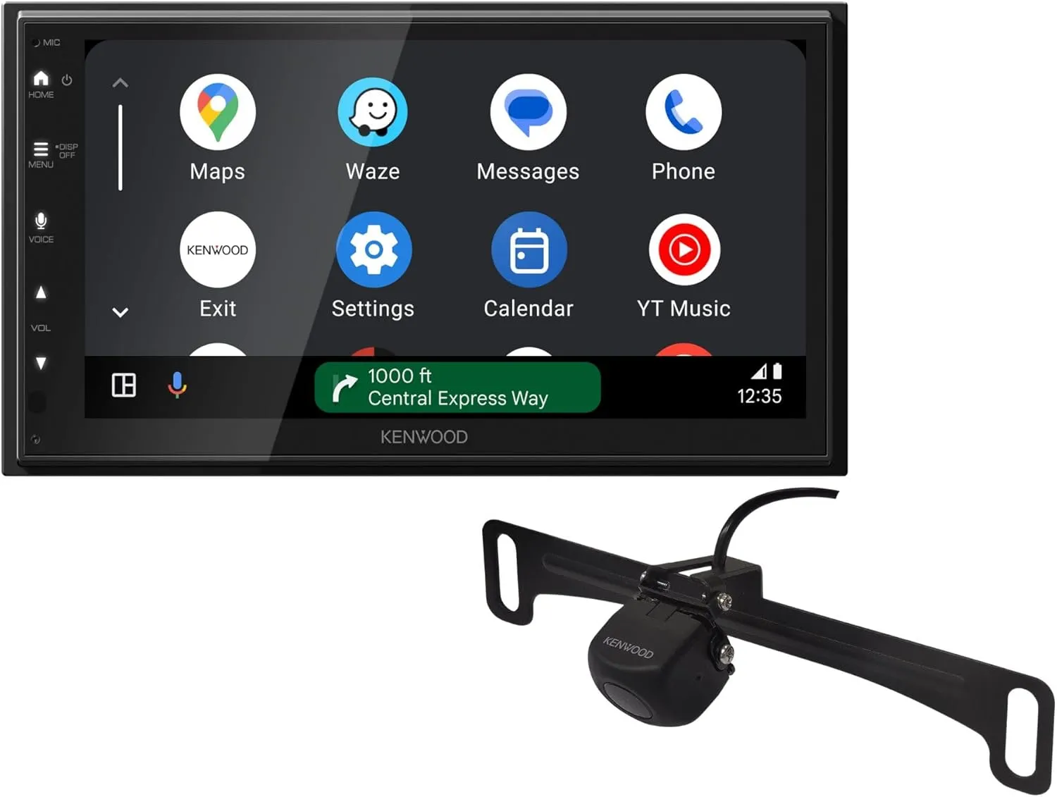 KENWOOD DMX5710S 6.8" Capacitive Touchscreen Digital Multimedia Receiver | Plus KENWOOD CMOS-230LP Universal Backup Camera