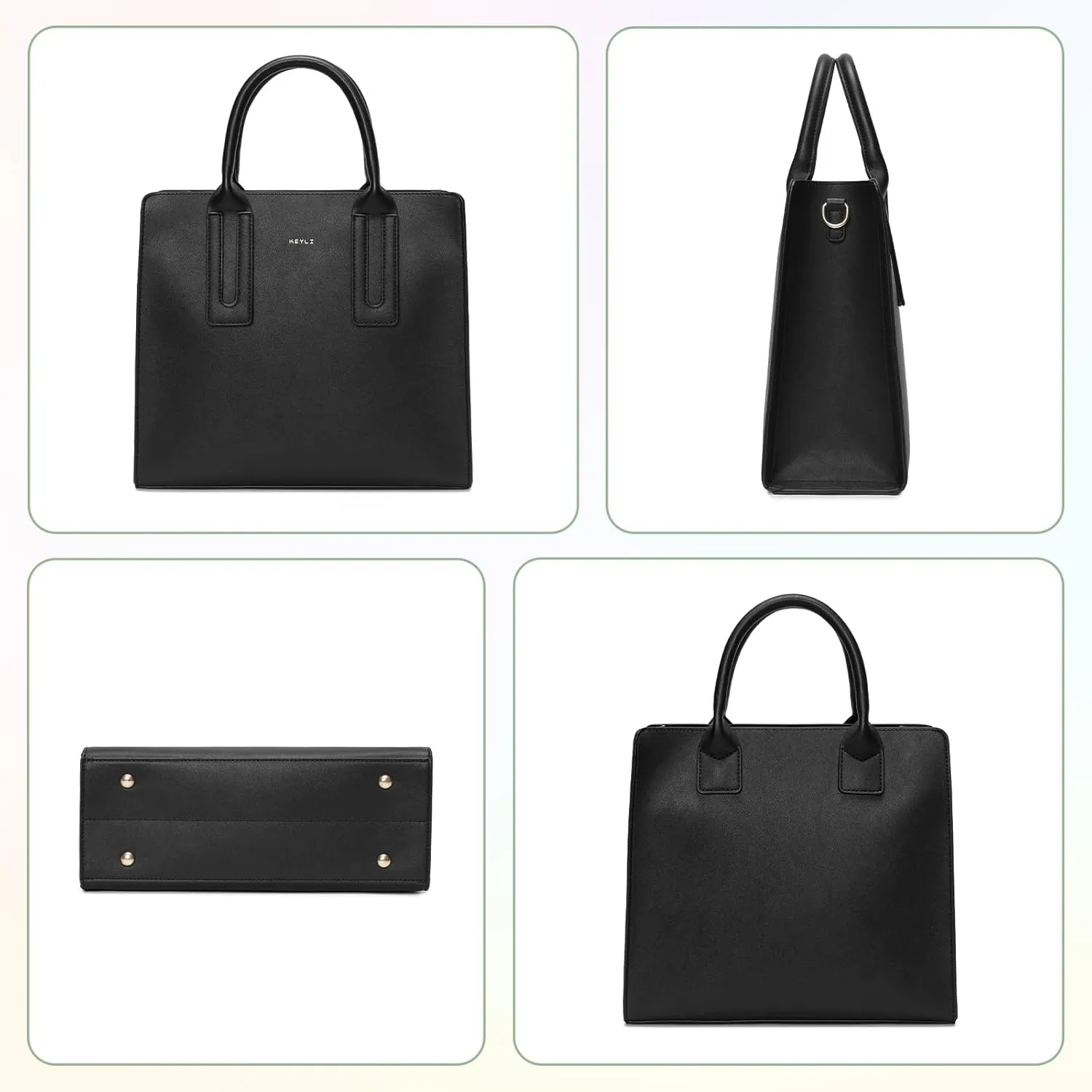 Keyli Medium Tote Bag for Women Designer Satchel Zipper Shoulder Handbags Top-handle Purses with Strap
