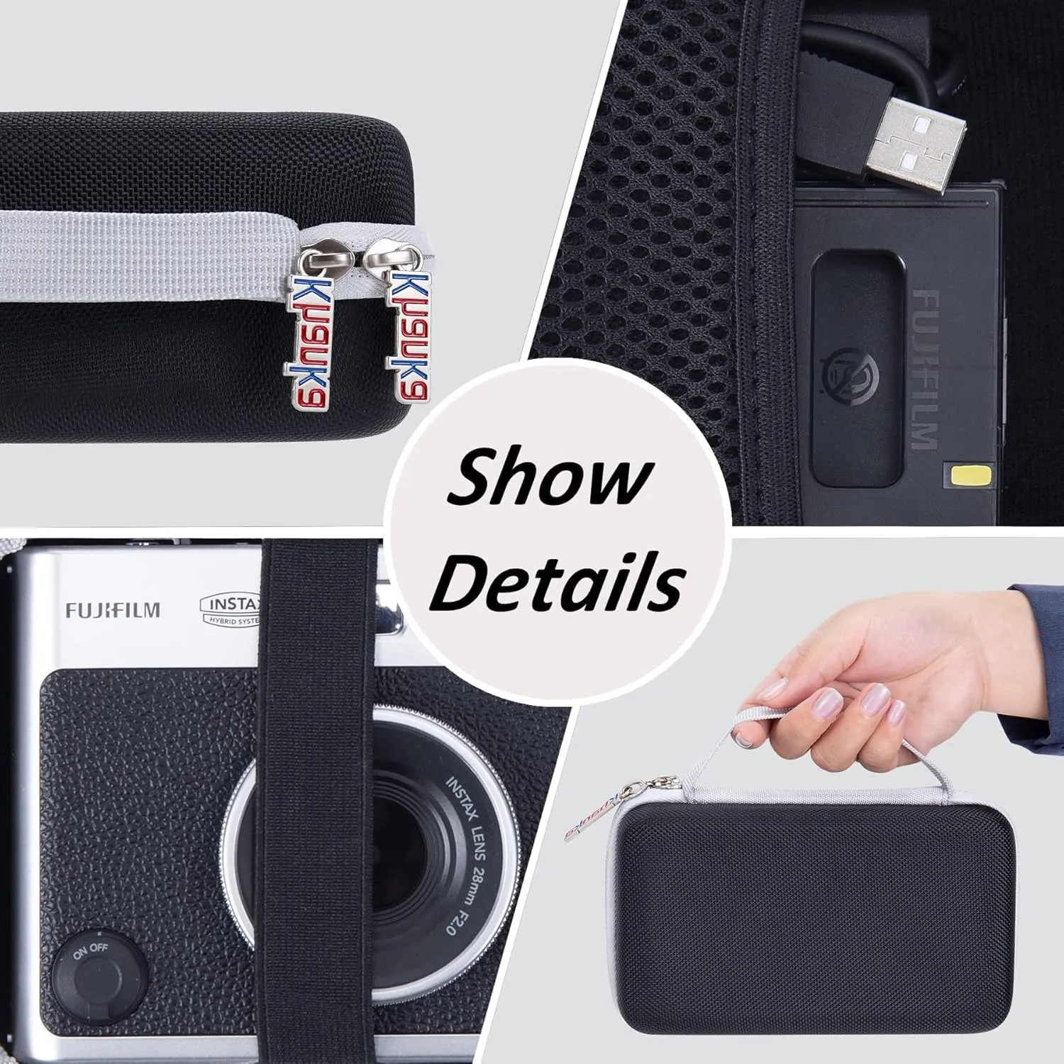 khanka for Fujifilm Instax Mini Evo Instant Camera Hard Carrying Case